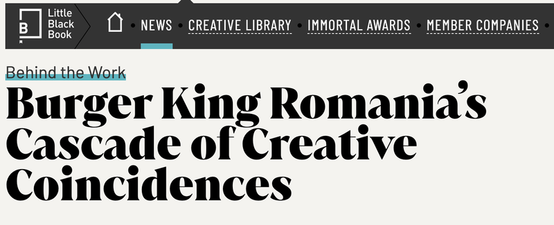 Little Black Book - Burger King coverage