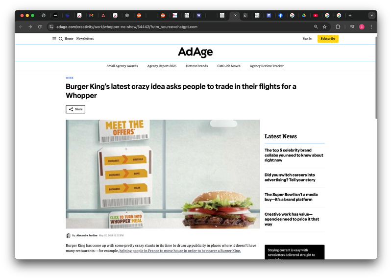 AdAge - Burger King coverage